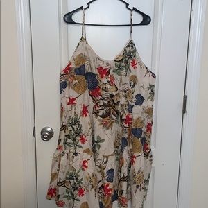 SHEIN feather & floral print summer dress size 4XL